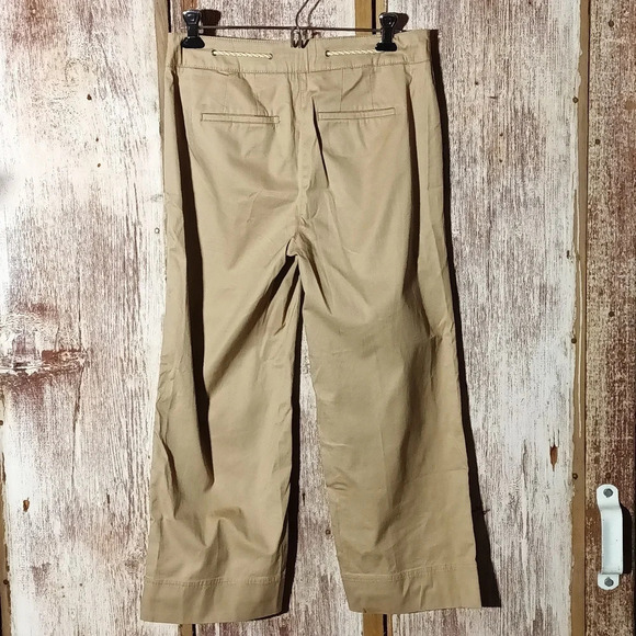 Talbot's cropped nautical beach wide leg pockets front & back rope belt … - Picture 4 of 10